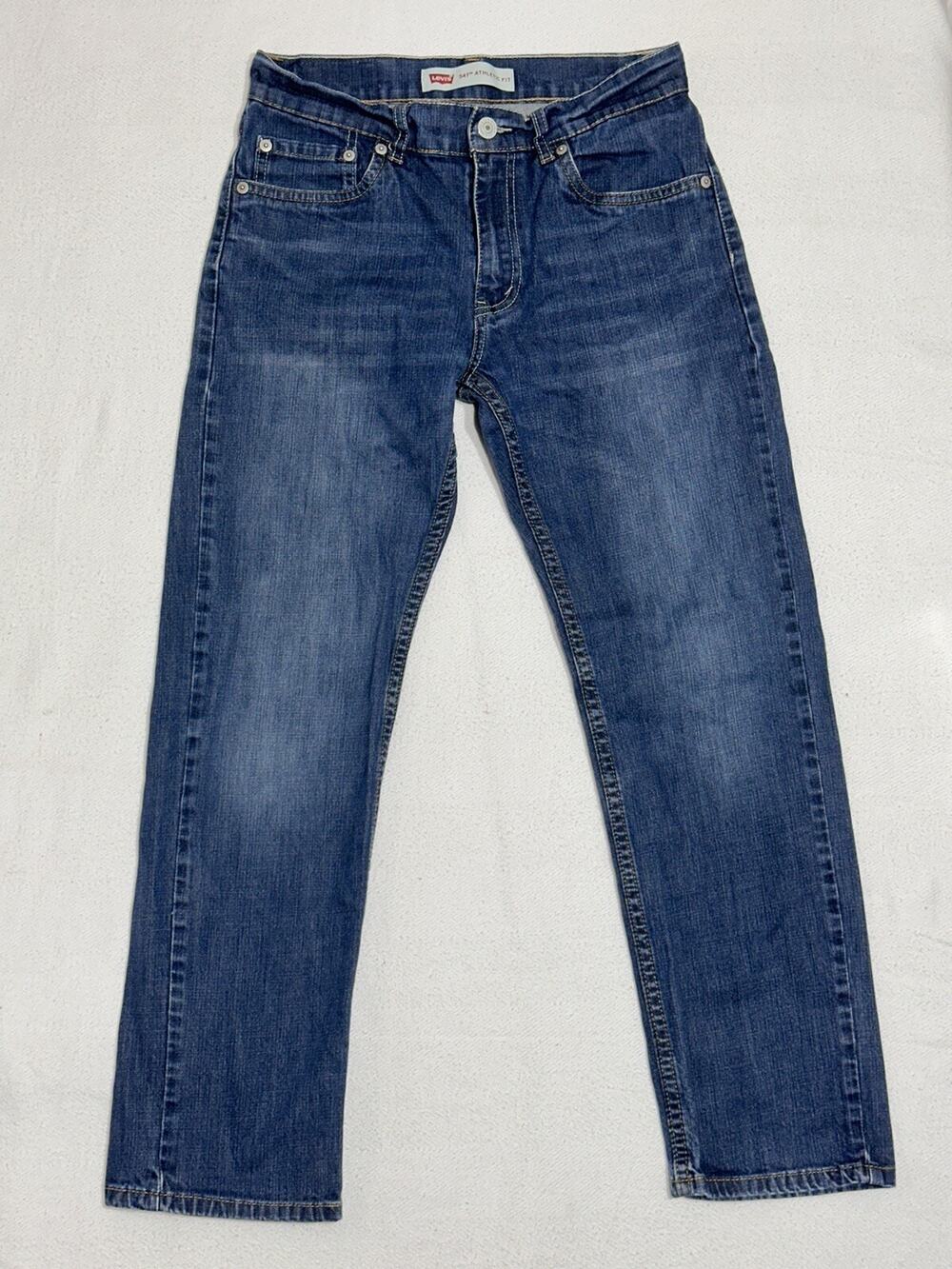 Levis 541 Boys Athletic Fit Blue Denim Jeans Stretch Size 16 Reg 28 x 28 EUC